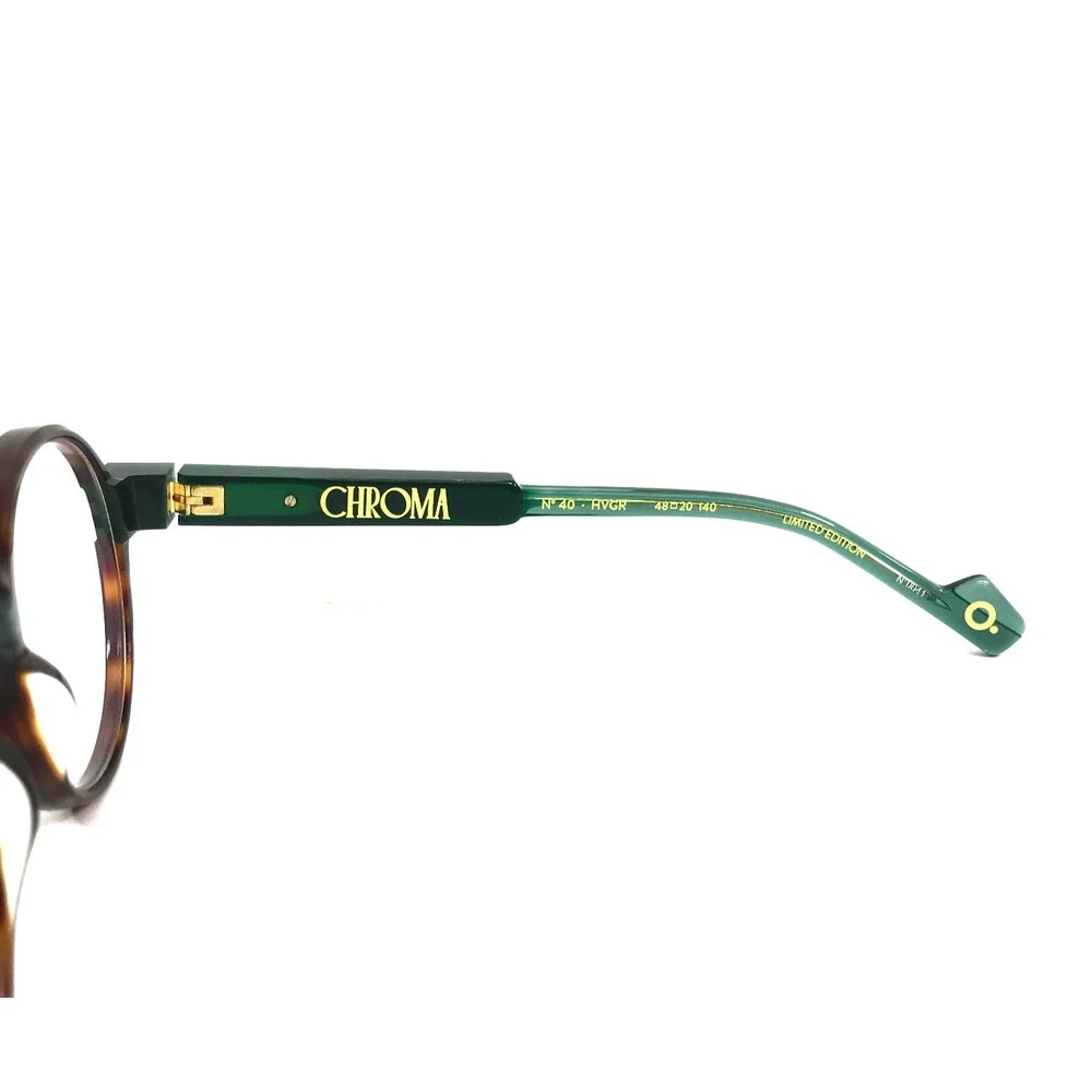 Etnia Barcelona Eyeglasses Frames CHROMA N40 HVGR Havana Green Brown 48-20-140